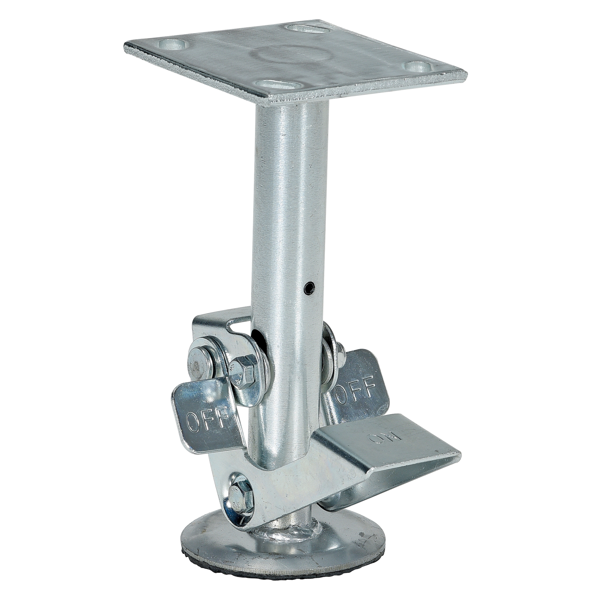 Vestil Steel Floor Lock - Retracted Height 8.75in., Extended Height 9.5in., Silver, Model# FL-LK-8EL